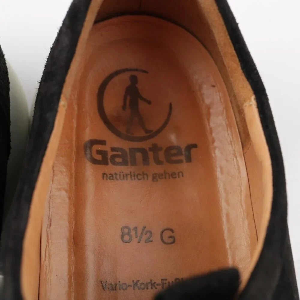 Ganter Womens Gabby Lace Up Shoe Size 10.5 G Black Suede Low Top Comfort Sneaker
